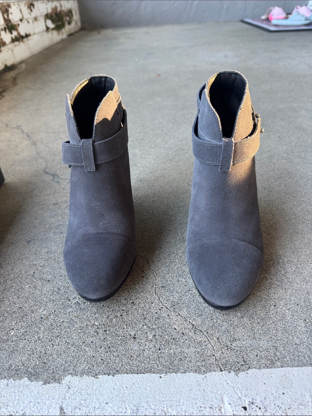 Rag & Bone Suede Ankle Boots in Navy